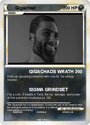 Pokémon GIgachad 3 3 - GIGACHADS WRATH - My Pokemon Card