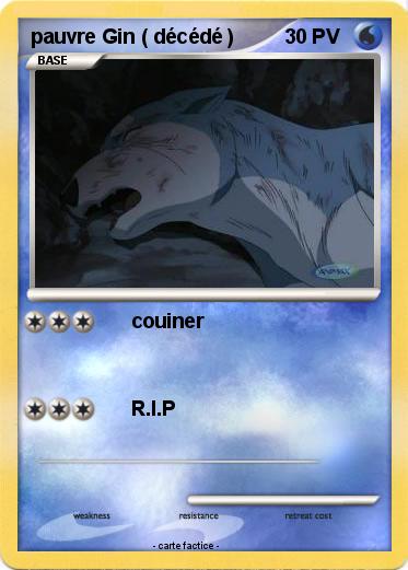 Pokemon pauvre Gin ( décédé )