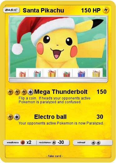 Pokemon Santa Pikachu