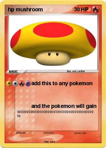Pokemon hp mushroom