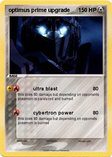 Pokemon optimus prime upgrade