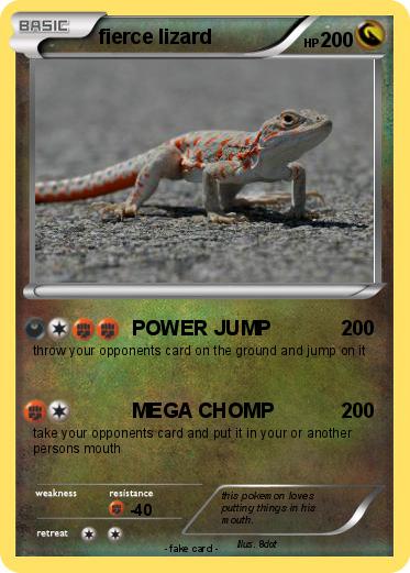 Pokemon fierce lizard