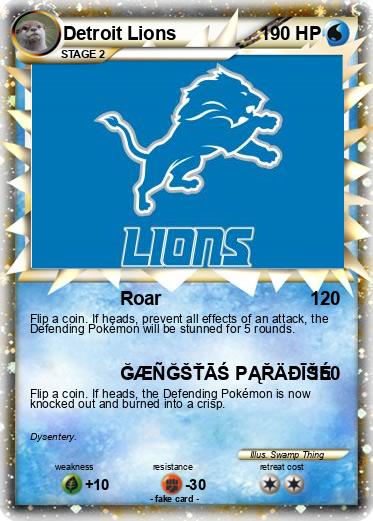 Pokemon Detroit Lions