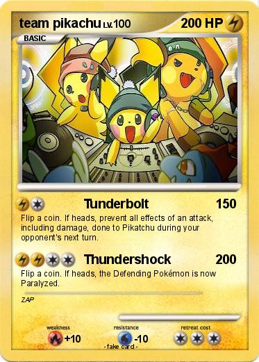 Pokemon team pikachu