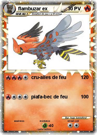 Pokemon flambuzar ex