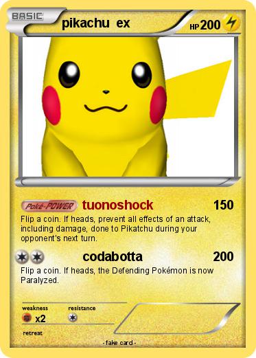Pokemon pikachu  ex