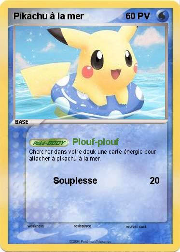 Pokemon Pikachu à la mer