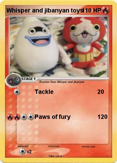 Pokemon Whisper and jibanyan toys