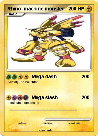Pokemon Rhino  machine monster
