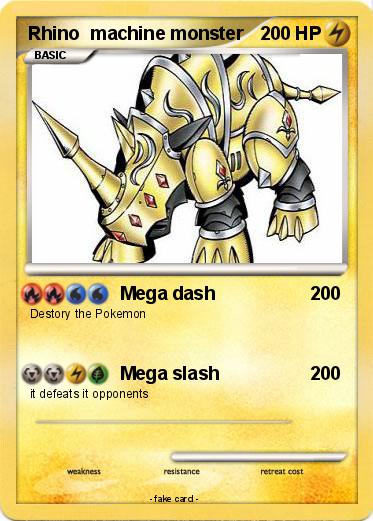 Pokemon Rhino  machine monster
