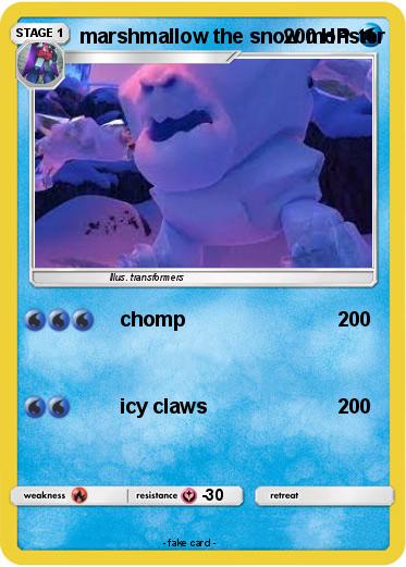 Pokemon marshmallow the snow monster