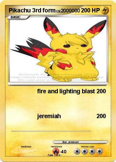 Pokemon Pikachu 3rd form