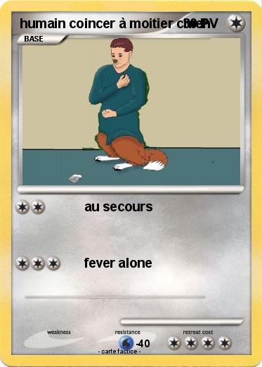 Pokemon humain coincer à moitier chien