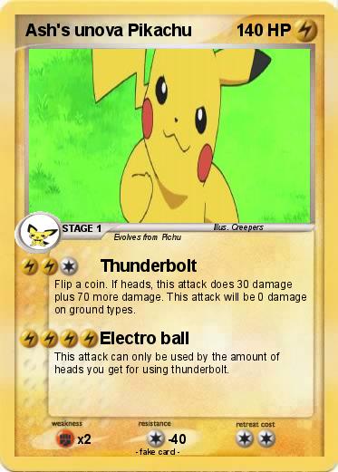 Pokemon Ash's unova Pikachu