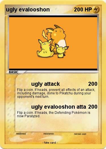 Pokemon ugly evalooshon
