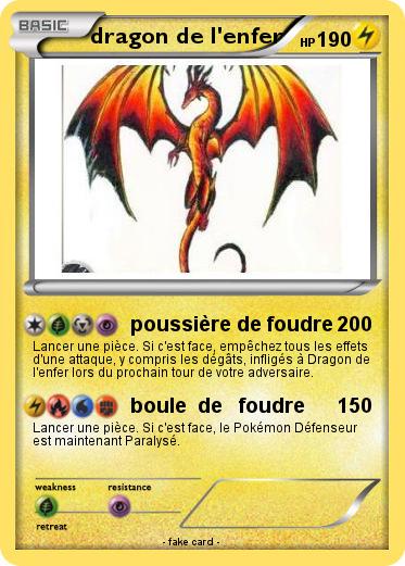 Pokemon dragon de l'enfer