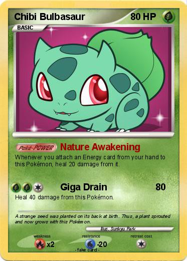 Pokemon Chibi Bulbasaur