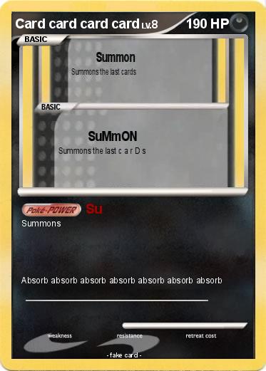 Pokemon Card card card card