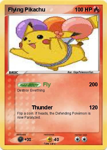 Pokemon Flying Pikachu