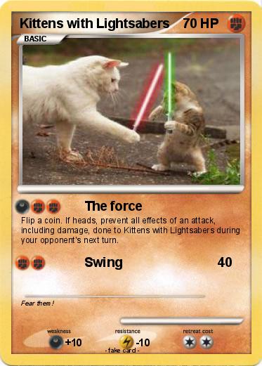 Pokemon Kittens with Lightsabers