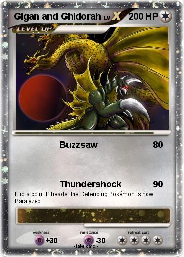 Pokemon Gigan and Ghidorah
