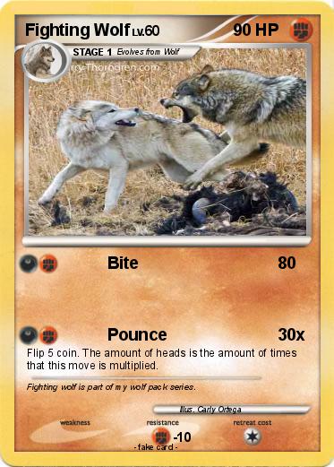 Pokemon Fighting Wolf
