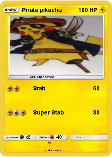 Pokemon Pirate pikachu