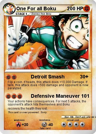 Pokemon One For all Boku