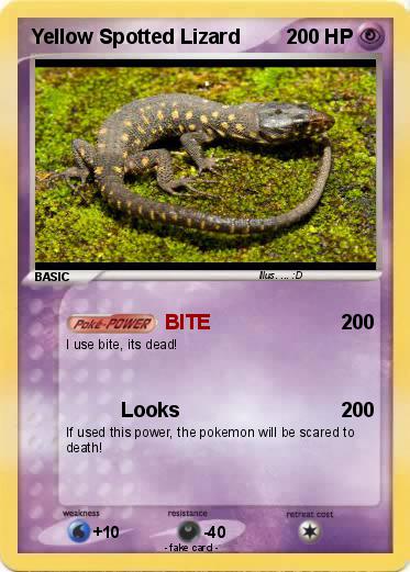 Pokemon Yellow Spotted Lizard