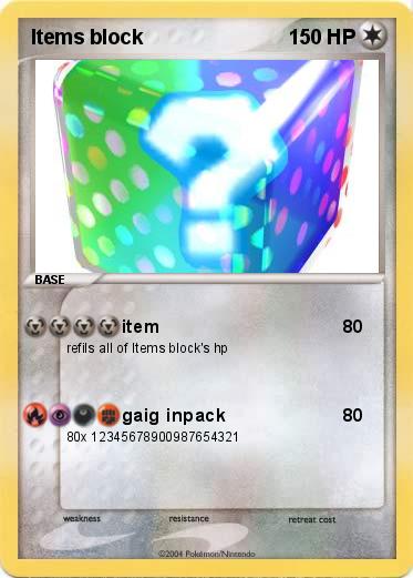 Pokemon Items block