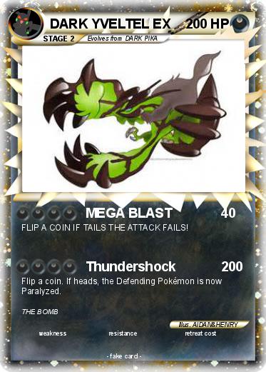 Pokemon DARK YVELTEL EX