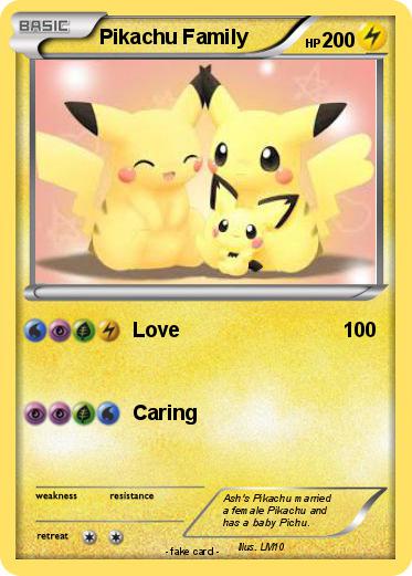 Pokemon Pikachu Family