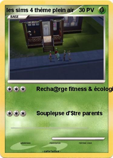 Pokemon les sims 4 thème plein air