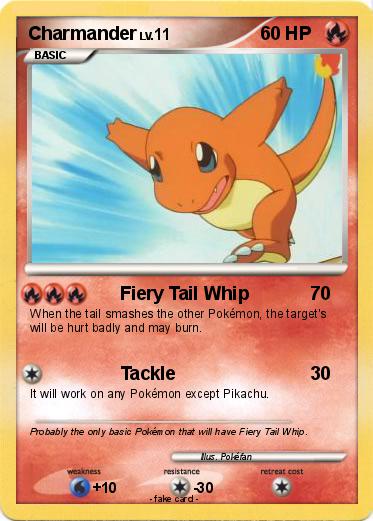 Pokémon Charmander 1603 1603 - Fiery Tail Whip - My Pokemon Card