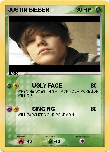 Pokemon JUSTIN BIEBER