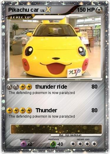 Pokemon Pikachu car