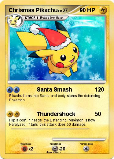 Pokemon Chrismas Pikachu