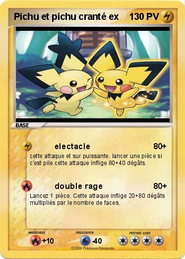 Pokemon Pichu et pichu cranté ex