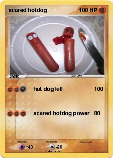 Pokemon scared hotdog