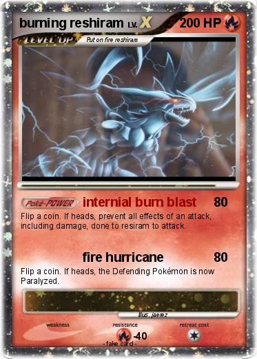 Pokemon burning reshiram