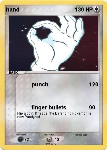 Pokemon hand