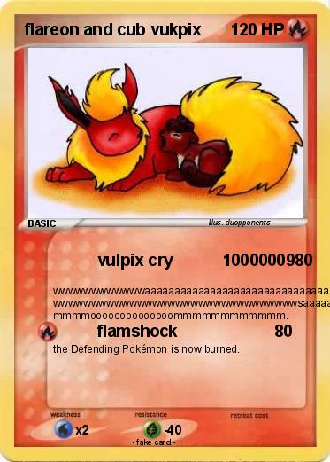 Pokemon flareon and cub vukpix
