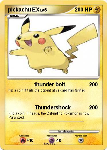 Pokemon pickachu EX