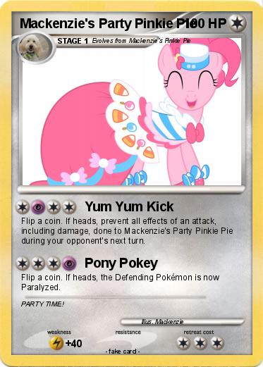 Pokemon Mackenzie's Party Pinkie Pie