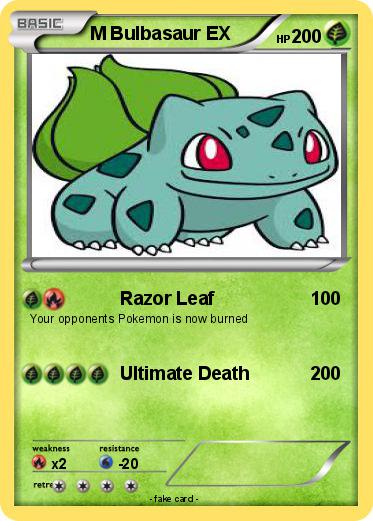 Pokemon M Bulbasaur EX