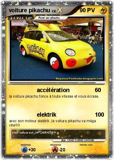 Pokemon voiture pikachu