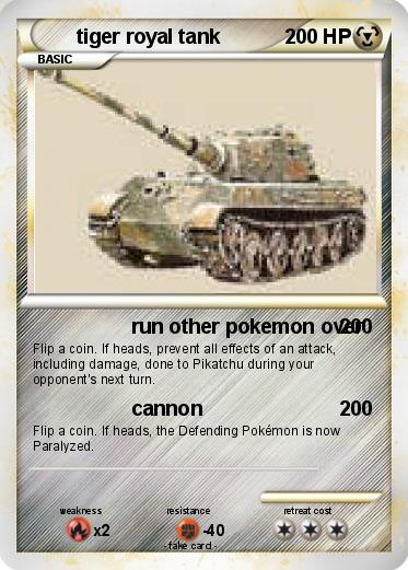 Pokemon tiger royal tank