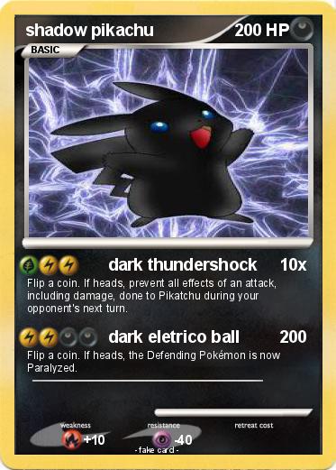 Pokemon shadow pikachu