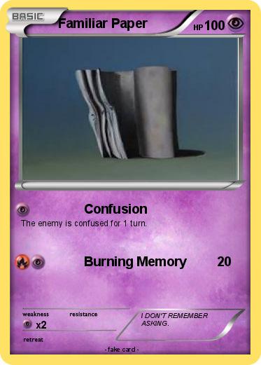 Pokemon Familiar Paper