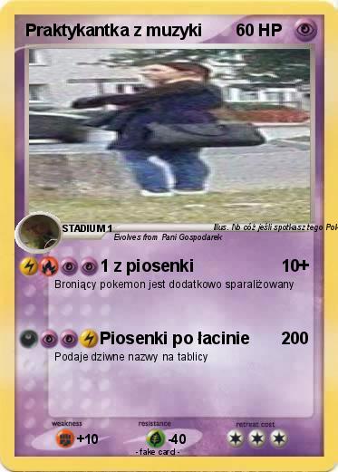 Pokemon Praktykantka z muzyki